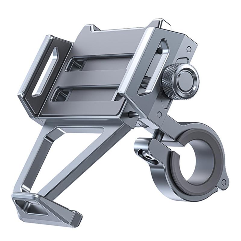 Motorcycle Phone Holder Handlebar Mounted Cellphone Cradles Shockproof Stand Holder for Scooter Bike 360 Degree Rotating