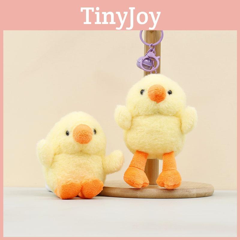 Cute Yellow Chicken Plush Toy With Keychain For Bag Decoration And Collectible Use