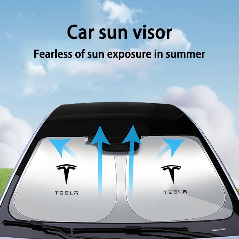 Car Windshield Sun Shade Cover Visor UV Protection Shield For Tesla Model 3 Model S Model X Model Y Roadster SpaceX Accessories