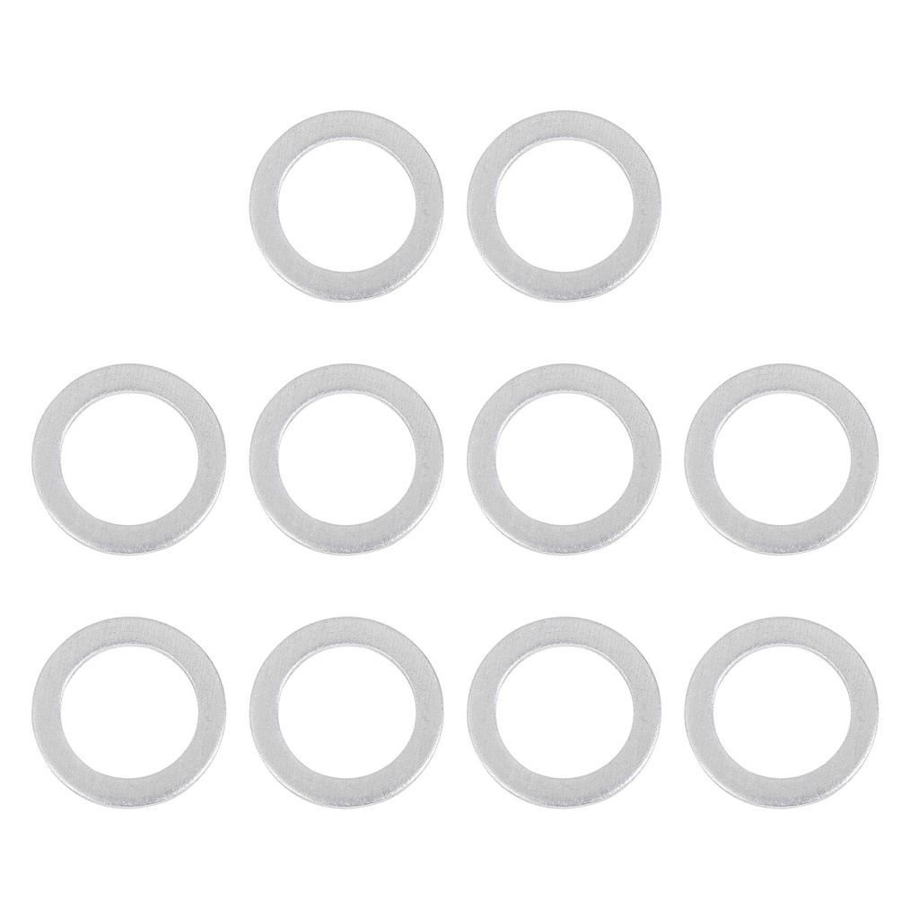 X AUTOHAUX Ablassschraubendichtung Ablassschraubendichtung M18 90471-PX4-000 Kompatibel mit Honda, Silberfarben, 10er-Pack