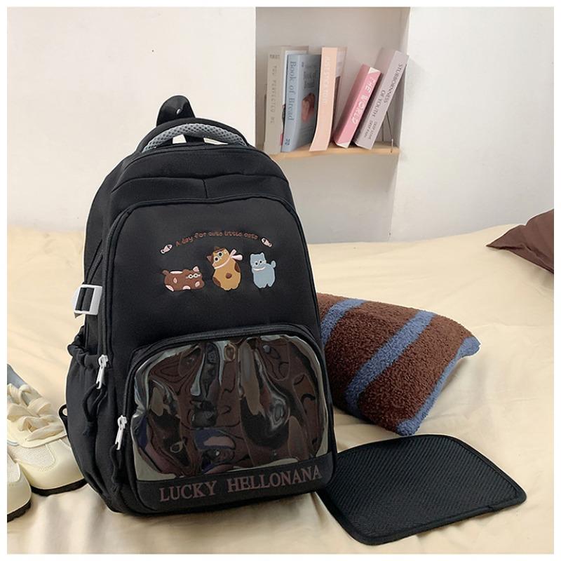 New high-value, fresh, sweet and cute animal backpack, lightweight spring outing for junior and high school students, and large-capacity backpack.