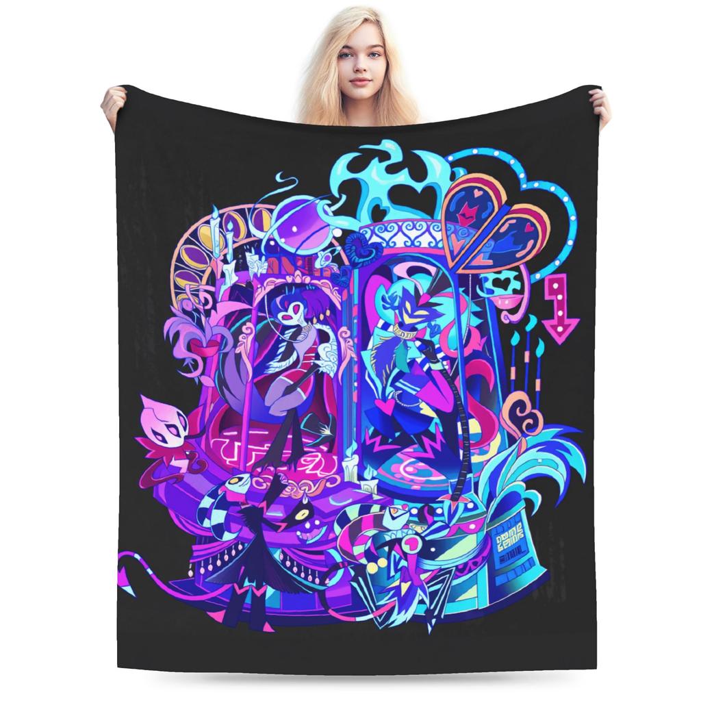 Warme Decken Junge Mädchen Dekorative Loona Bettwäsche Überwürfe Helluva Boss Flanell Tagesdecke Für Heimdekoration Lustige Sofa Bett Abdeckung