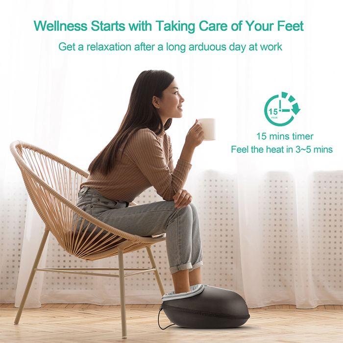 Foot Massager - OEM - EU Plug - Deep Kneading Massage - 30W - Black