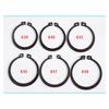 C-Type Manganese Circlip Elastic Shaft Retaining Ring for Bearings, Inner/Outer Snap Ring, Yellow