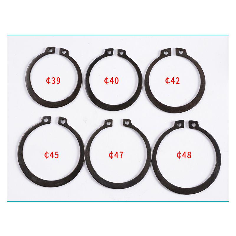 C-Type Manganese Circlip Elastic Shaft Retaining Ring for Bearings, Inner/Outer Snap Ring, Yellow