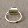 August Birthstone Green Peridot 925 Sterling Silver Ring Jewelry, Wedding Gift Peridot Ring