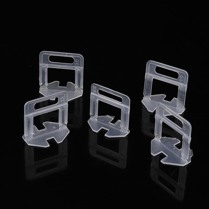 100 de bucăți 1-3 mm Distanțiere de nivelare a plăcilor Kit de cleme pentru sistem Instrumente de construcție pentru așezarea plăcilor de pardoseală Nivelator pentru decorarea casei