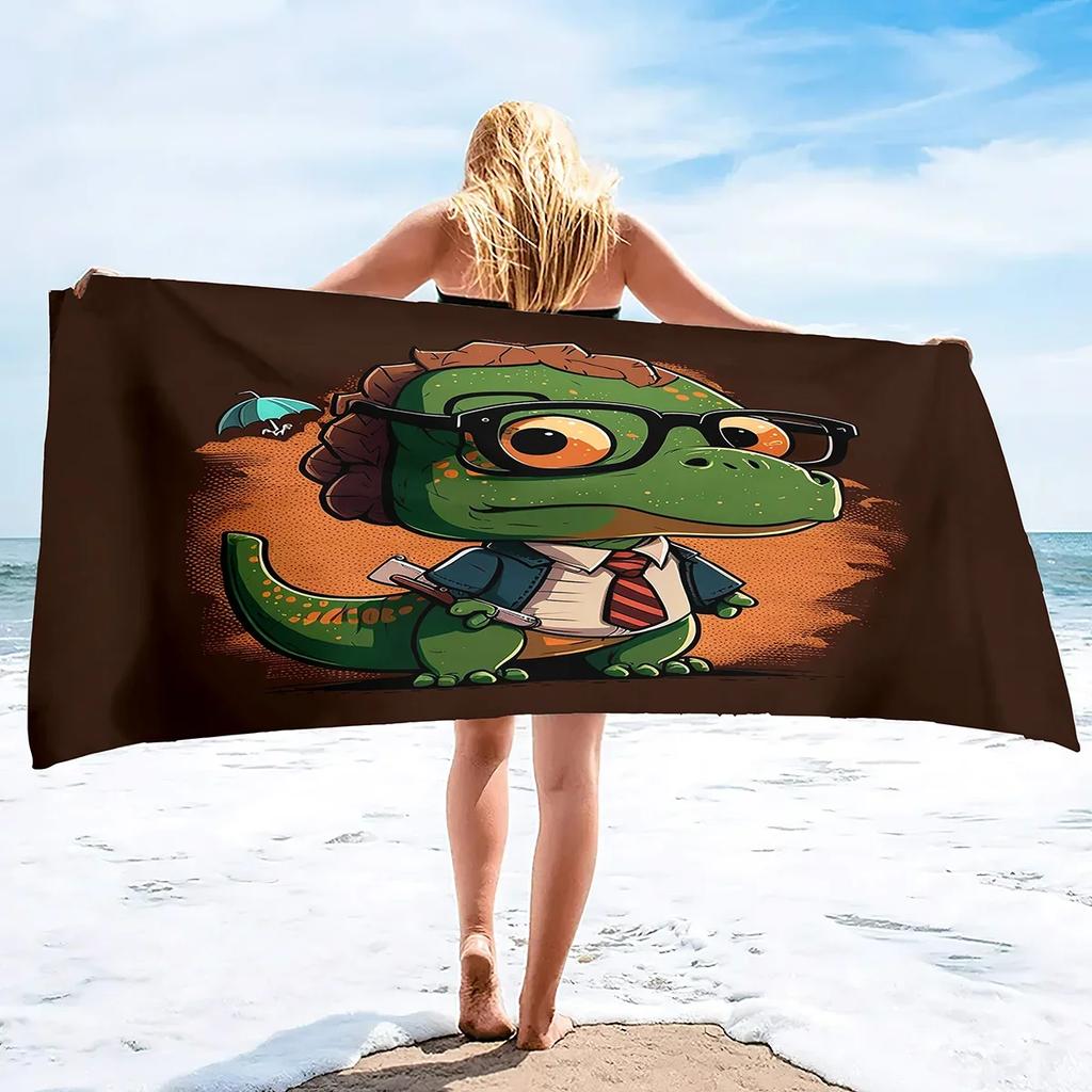 Microfiber Dinosaur Beach Towel for Kids,Sand Free Beach Towels Oversized,Soft Large Bath Towel,Water Absorbent Bathroom Towel