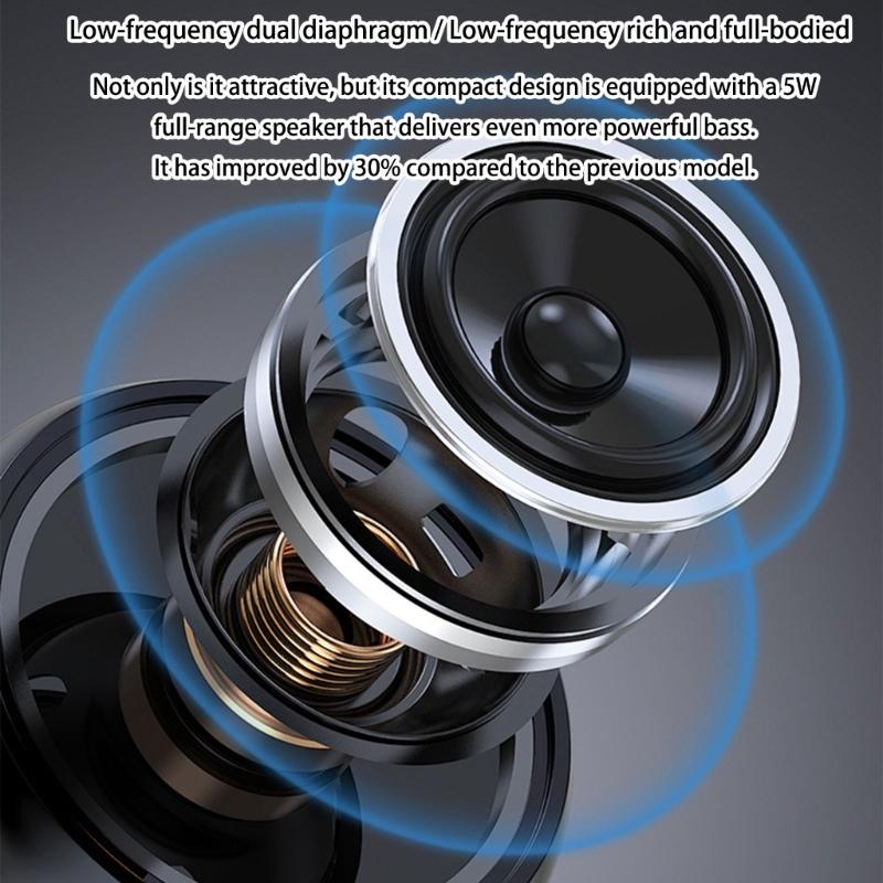 Portable Wireless Bluetooth-compatible Speaker with Premium Output IPX5 Waterproof Memory Card Line Input Long Battery Life for Home and Outdoor tasks