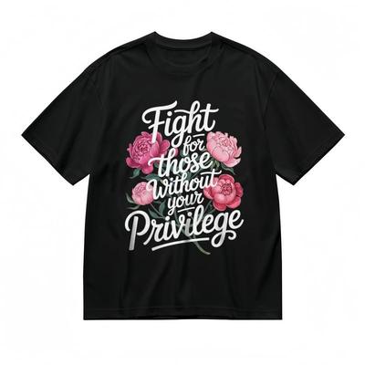Women's Comfy Breathable Classic T-Shirt Blossom Design with Leaves Graphic Tee