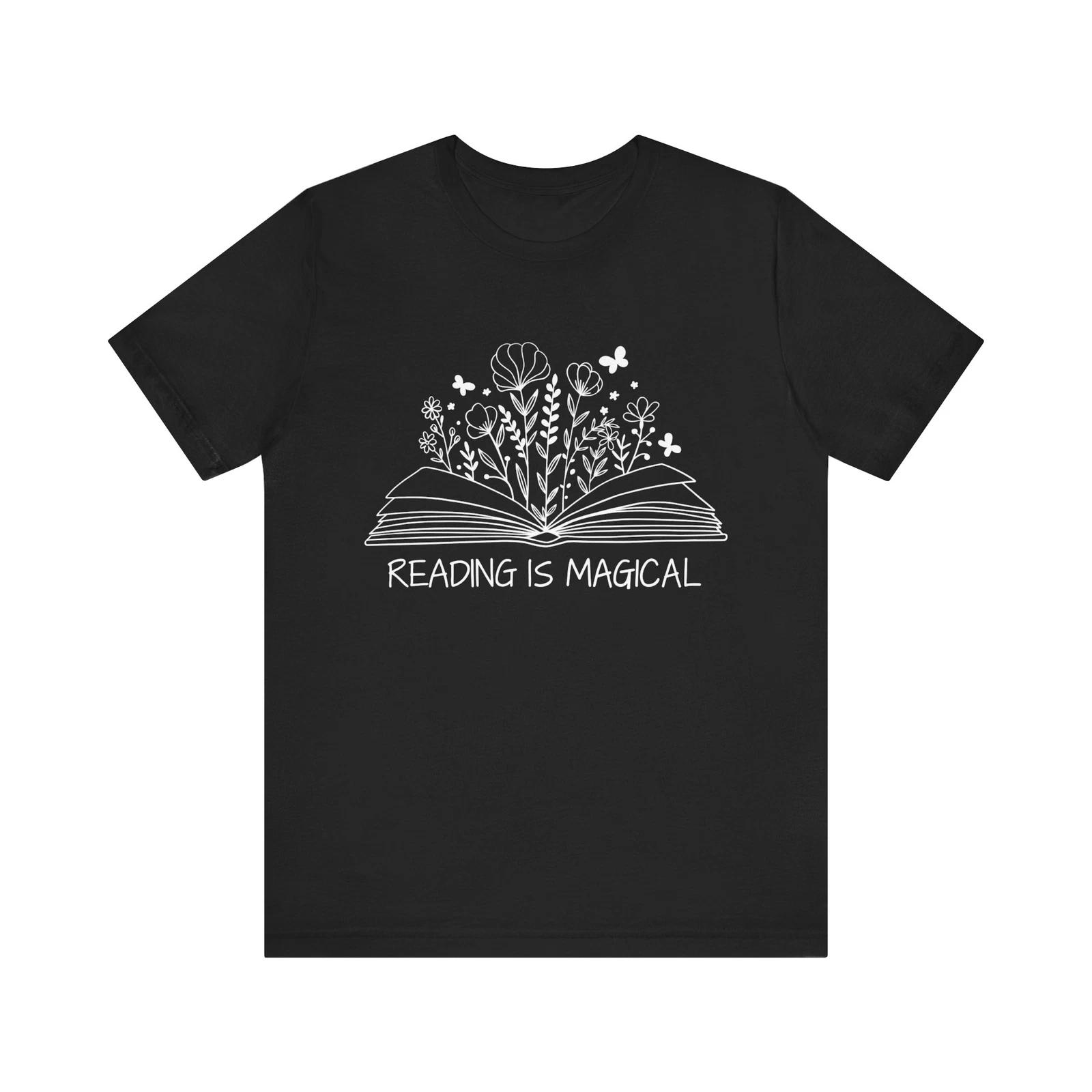 

Reading Is Magical - Floral Open Book Design T-Shirt 2XL