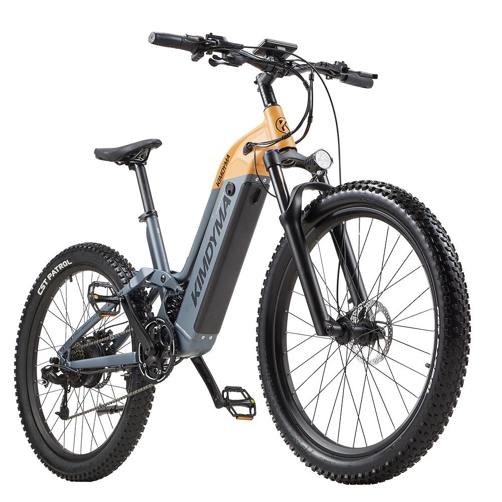 KIMDYMA K02 27,5  All-Terrain Elektrofahrrad, 48V 20Ah Akku, Vollfederung gelb