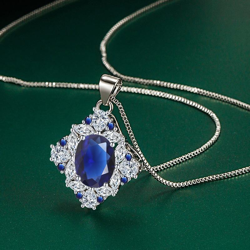 Sace Gems Collier pendentif classique de luxe en Zircon pour femmes, bijoux, cadeau de fête de promesse de mariage