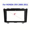 2 Din  Fascia for HONDA CRV CR-V 2007-2011 Car   Dash Panel Install Trim Frame Kit, Plastic, No Battery