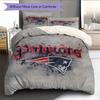 New England Patriots Muster Bettwäsche Steppdecke Set Heimdekoration Geschenk (1 Bettbezug + 2 Kissenbezüge (ohne Füllung))