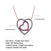 Umcho Double Heart Chain Necklace Solid 925 Sterling Silver Necklaces For Women Anniversary Valentine's Day Present Fine Jewelry