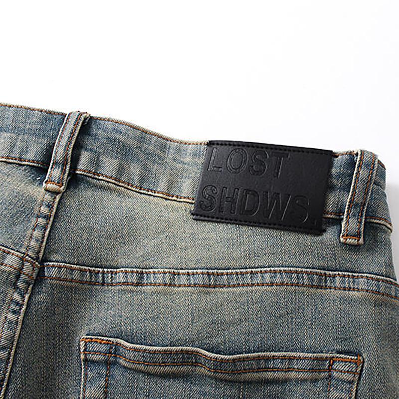 LOSTSHDWS Men's and Women's Spring and Autumn Flared Elastic Jeans Couple Jeans