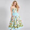 Sleeveless Strap plus size Vintage Floral New In Dresses For Women Casual Long Summer Dress