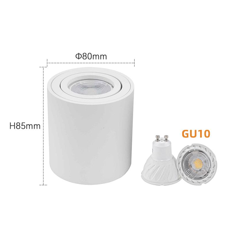 

Накладной потолочный светильник с лампочкой GU10 мощностью 6 Вт, сменный светодиодный точечный светильник AC85-265 В, теплый/естественный/холодный белый цвет Cold White