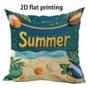 Summer seaside vacation style Doublesided Printed pillow cover Short plush Suitable living rooms bedrooms throw cushion cover
