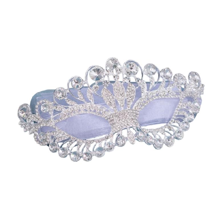 Rhinestones Masquerade Mask Eye Mask with Rhinestones Decoration For Women Halloween Costume Accessory