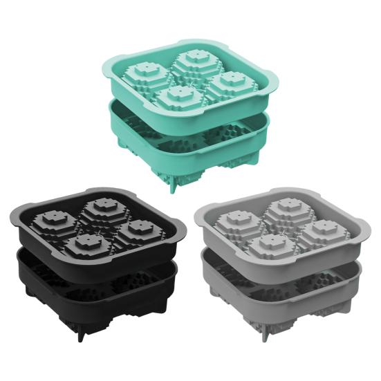 Large Ice Ball Mold Silicone Fun Shapes Ice Sphere Tray for Chilling Whiskey Cocktails Bourbon Easy Release Ice Sphere Maker