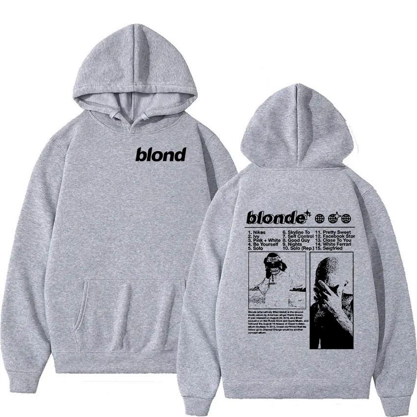 Rapper Frank 2024 New Album Hoodie Men's Retro Fashion Blond Oversized Sweatshirt Y2k Unisex Hip Hop Pullover Hoodies Streetwear