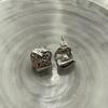 Irregular Texture Earrings, Niche Minimalist Design, Personalized High-End Sense, Wide-Sided Exaggerated Stud Earrings