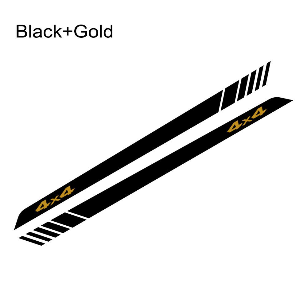 

2PCS 4X4 Racing Sport Stripes Waterproof Car Door Side Skirt Sticker Vinyl Decal For Nissan Navara Tuning Decoration Accessories