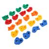 20PCS Rock Climbing Holds for Kids PE Multi Colored Climbing Rock Wall Grips with Mounting Hardware for Indoor Outdoor