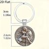 Stylish Alloy Zinc Key Holder With Women And Lion Pattern Design For Daily Use
