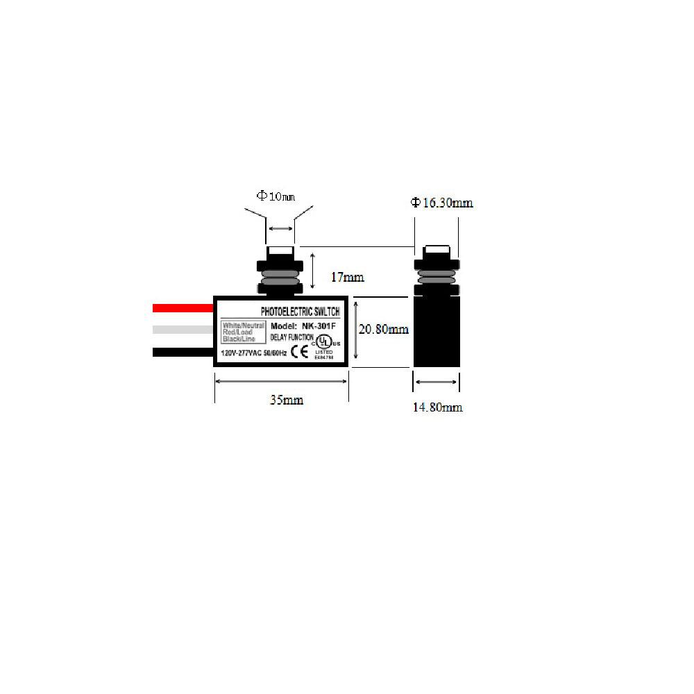 Photoelectric Photocell Dusk to Dawn Button Flush Mount Photo Control Eye Switch