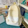 Schoolbag Clear Ice Blue Plaid Splicing Milk Fufu Student Party Schoolbag Day Korean Sweet Sister Holiday Girlfriends Travel Small Backpack
