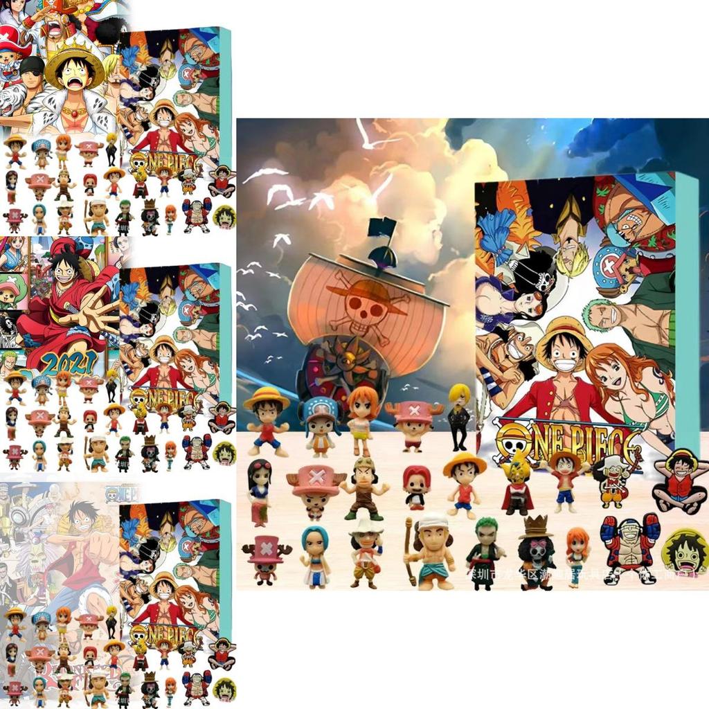 Charming One Piece Luffy Pvc Figurine Blind Box Advent Calendar Gift For Kids