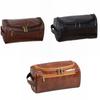 Large Capacity Travel Wash Bag PU Leather Hanging Toiletry Bag Cosmetic Makeup Bag  Outdoor
