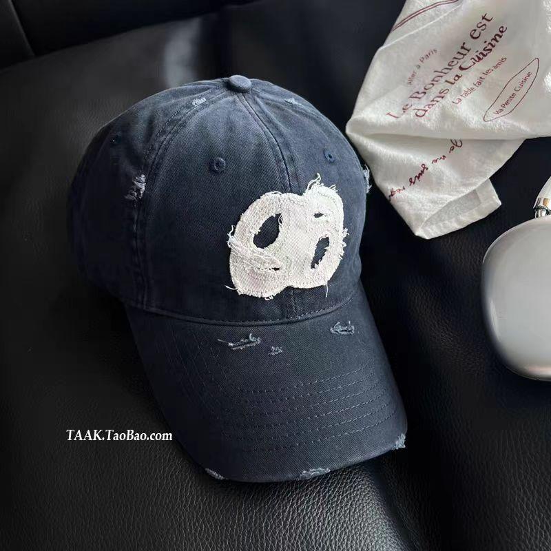 Fashion Hat Korean trendy brand ripped cap children American retro street deepening big head circumference showing face small baseball cap