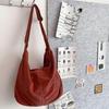 Large Capacity Shoulder Bag Crossbody Bag Fashion Corduroy Handbag For Womens-In Stock