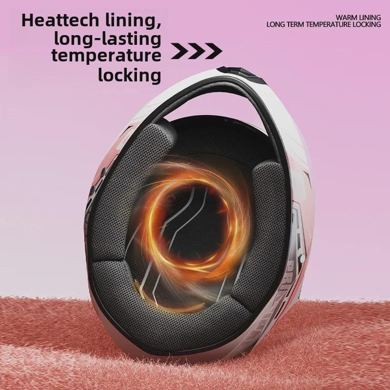 Unisex Winter Vollgesichts-Motorradhelm mit Antibeschlag