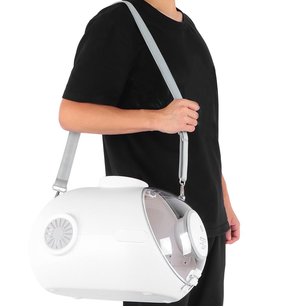 Cat Capsule Carrier Transparent Shoulder Bag Capsule with Inbuilt Fan Light Food Box