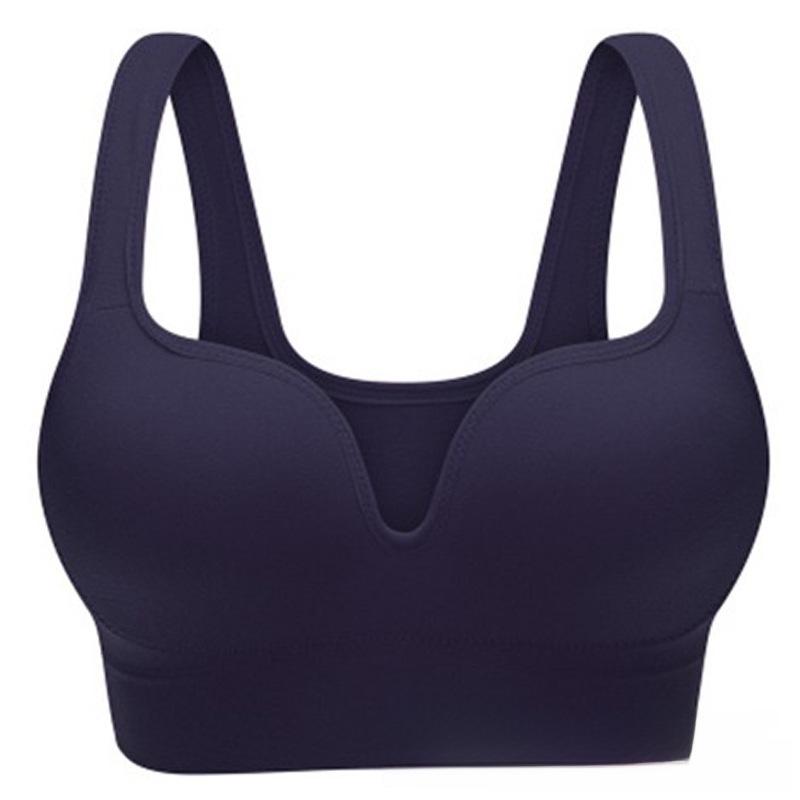 

Бесшовный противоударный 3D спортивный бюстгальтер - женский жилет для йоги с красивым дизайном спины L чёрный