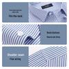 FIRS Men's Striped Pure Cotton Oxford Short-Sleeve Shirt