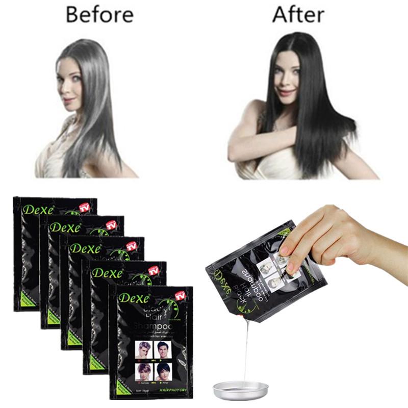 Buy Fashion Natural Men Hair Dye Herb Grey Hair Removal Fast Black Hair