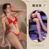 New sexy three-point erotic underwear free bikini open crotch temptation large size women's suit