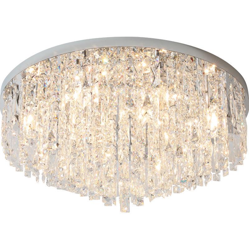 Modern Crystal Ceiling Lamp - Warm, Romantic, Simple, Atmospheric Design for Bedroom and Living Room