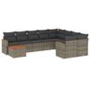 VidaXL Garden Lounge Set with Cushions 10 Pcs, Patio Sofas, Patio Furniture Set, Outdoor Furniture, Grey 3258721