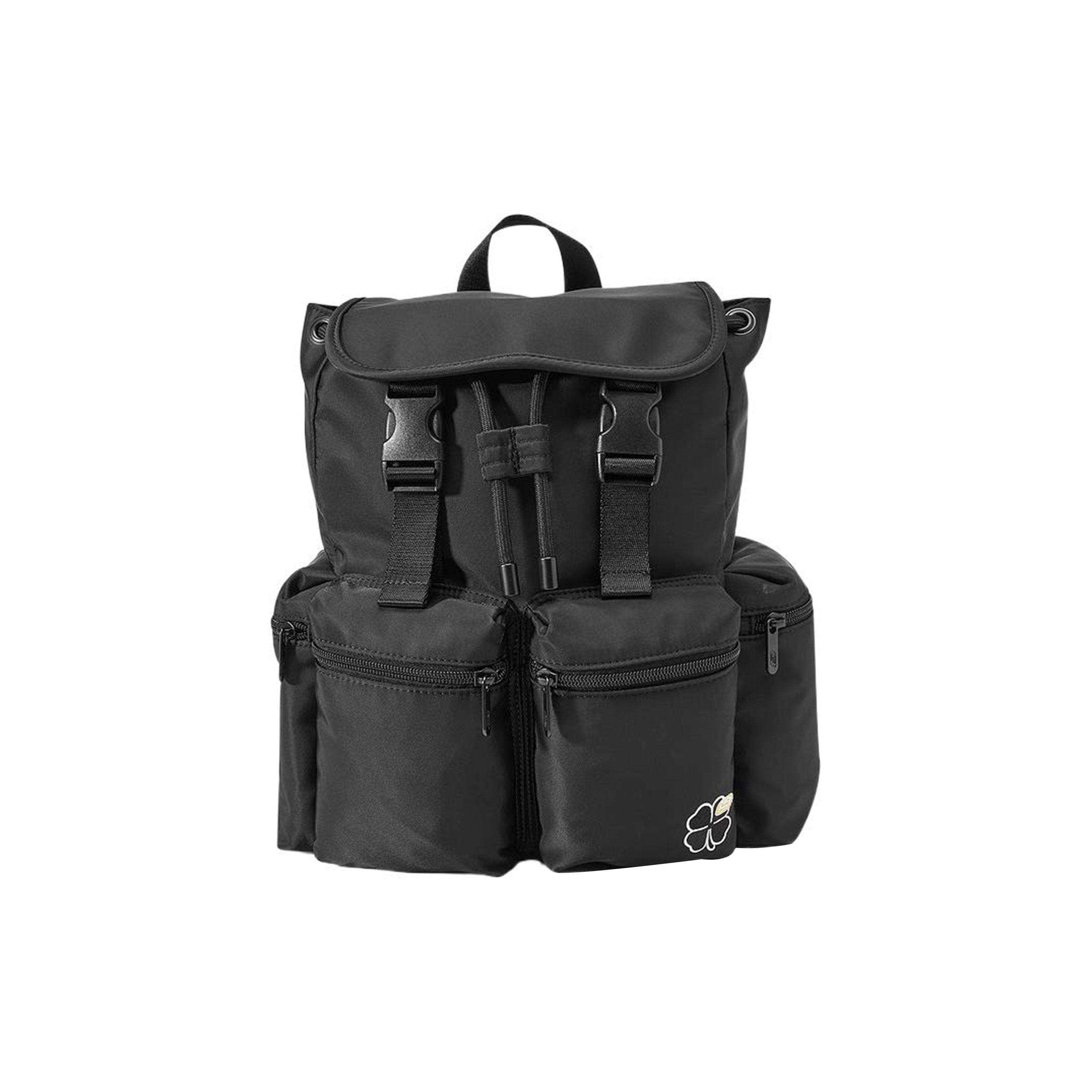 Skechers Colorful Casual Series Logo Fabric Backpack Unisex Backpack Carbon-Black L223U010-0018 One Size