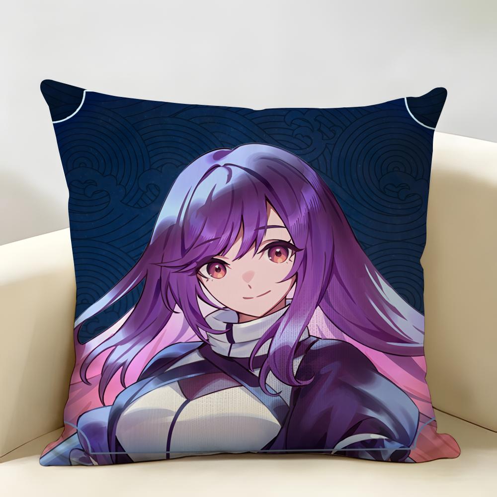 TTouhou Project Role Game Cushion Cover Natural Linen Organic Fabric DoubleSided Printing Room Sofa Decor Pillow Case