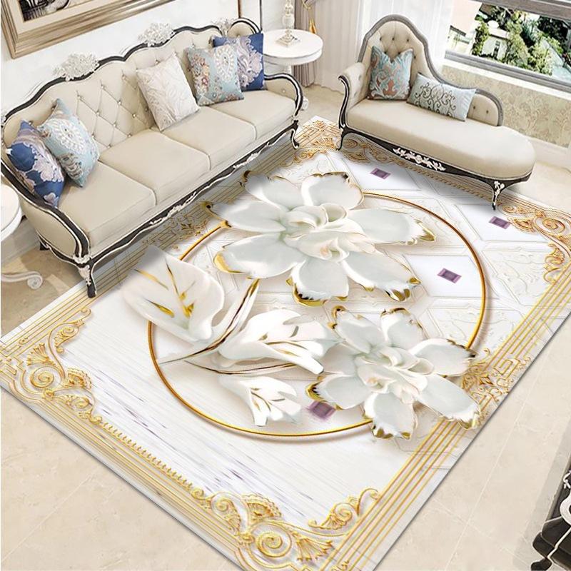Bohemian Retro Carpet for Living Room Bedroom Mat Non-Slip Area Rug Persian Geometric Carpets Bedside Home Decoration Floor Mat
