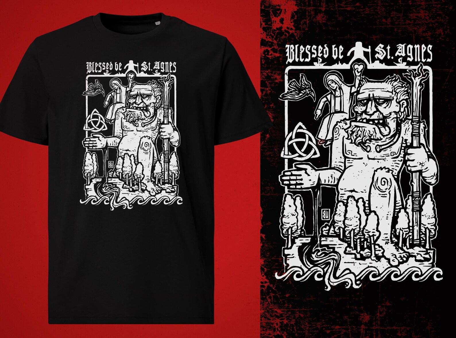 St. Agnes and the Bolster T-Shirt (white print) 2XL