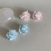 Dames 925 Zilver Rimpelbloem Bloemen Oorbellen